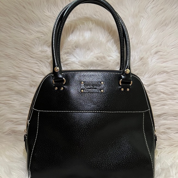 Kate Spade black leather hand bag - Picture 1 of 6